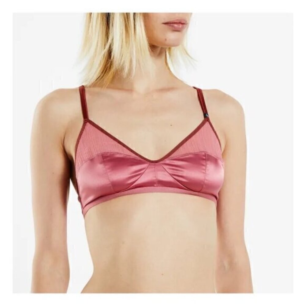 Love Stories Celia Satin Bra in Pink Size 1 (US 8 A/B Cups)